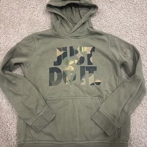 Nike olive green  Hoodie with camo print